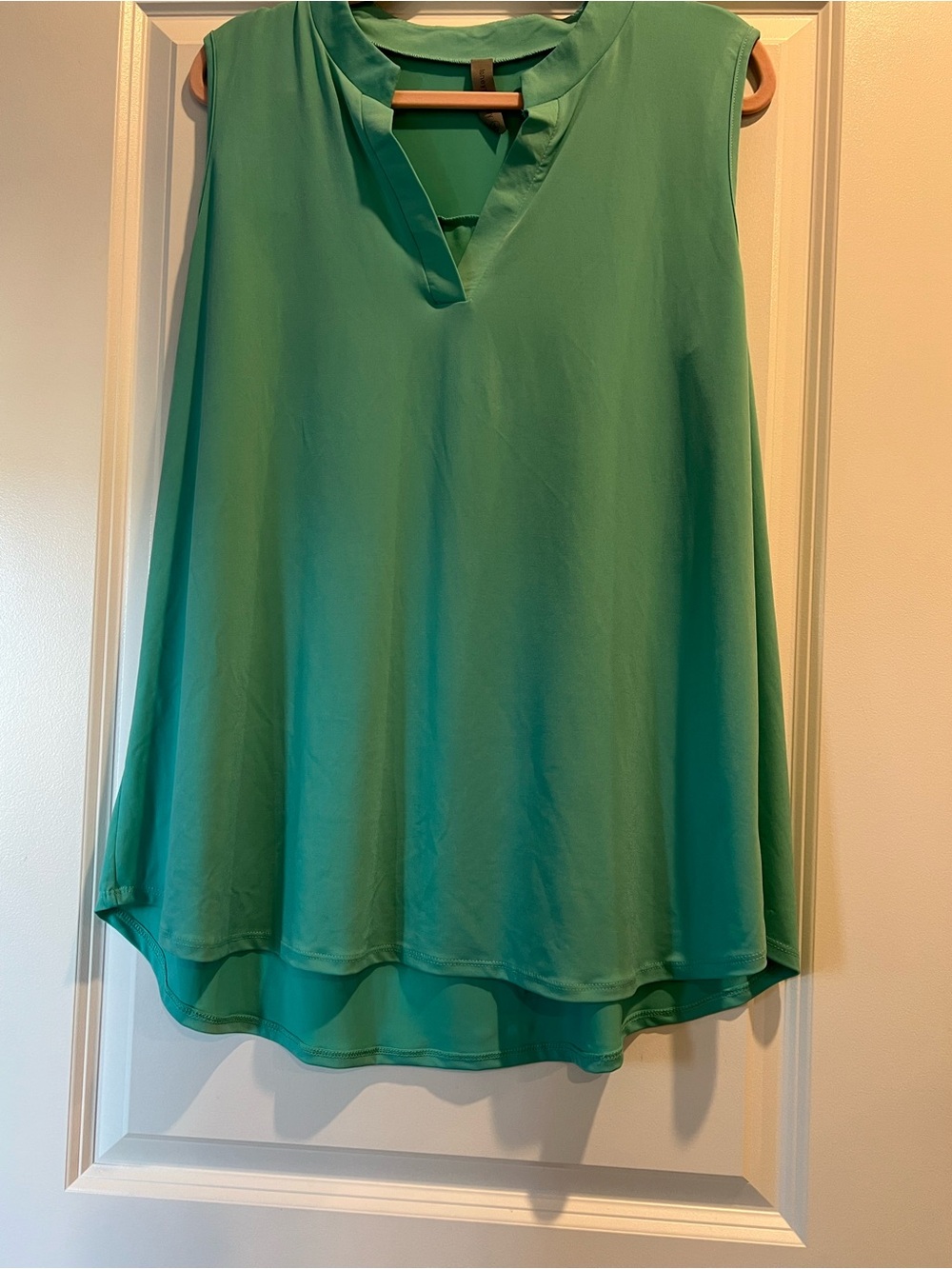 Honeyme Curvy Sleeveless V-Neck Flowy Tunic in Teal